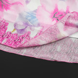 Muslim Print Chiffon Plus Size Women's Long Dress