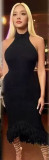 Sexy Women's Fashion Solid Color Strap Dress