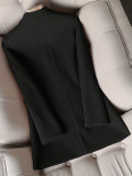 Plus Size Women's Fashion Solid Color Elegant Button Career Professional Blazer