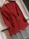 Plus Size Women's Fashion Solid Color Elegant Button Career Professional Blazer