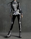 Halloween Print Tight Fitting Adult Cosplay Jumpsuit Costume