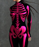 Halloween Print Tight Fitting Adult Cosplay Jumpsuit Costume