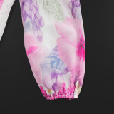 Muslim Print Chiffon Plus Size Women's Long Dress