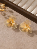 Women hollow floral earrings holiday petal earrings