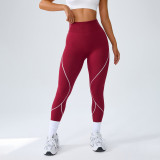 Women Fall/Winter Contrast Color Seamless Fitness Yoga Pants
