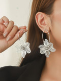 Women floral earrings hollow petal earrings