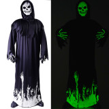 Men's Halloween Glow-in-the-Dark Scythe Cosplay Two-Piece Set