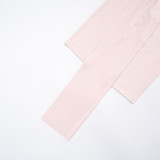 Women Sexy Halter Neck Backless Ribbon Cropped Jumpsuit