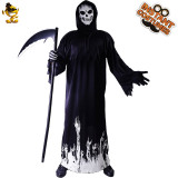 Men's Halloween Glow-in-the-Dark Scythe Cosplay Two-Piece Set