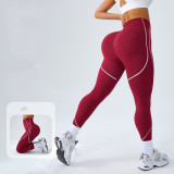 Women Fall/Winter Contrast Color Seamless Fitness Yoga Pants