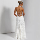 Women's Fashion Burgundy Sexy Strap Dress