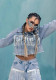Women's Chain Tassels Decor Street Trend Denim Jacket
