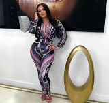 Women's Sport Casual Fashion Print Two-Piece Pants Set