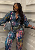 Women's Fashion Casual Printed Long Sleeve Shirt