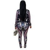 Women's Sport Casual Fashion Print Two-Piece Pants Set