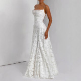 Women's Fashion Burgundy Sexy Strap Dress