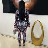 Women's Sport Casual Fashion Print Two-Piece Pants Set