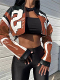 Autumn Winter Women's Long Sleeve Fashion Zipper Slim Motorcycle Jacket