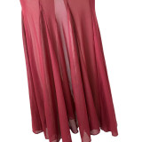 Women's Sexy Slim See-Through Holidays Halter Neck Sleeveless Dress