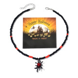 Halloween gothic necklace pumpkin cat spider clavicle necklace