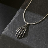 Halloween punk necklace hip-hop skull pendant spider jewelry