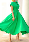 Women Short-Sleeved Round Neck Dress