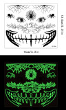 Halloween scary mouth glow-in-the-dark tattoo stickers spider scar waterproof