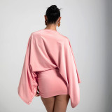 Women Sexy V-Neck Long-Sleeved Bodycon Dress