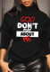 Women Fall/Winter Hooded Letter Print Long-Sleeved Top