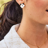 Halloween monster diamond-encrusted pumpkin earrings witch mask earrings