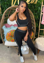 Women Fitness Tank Top and Pant Two-Piece Set Women Fitness Tank Top and Pant Two-Piece Set