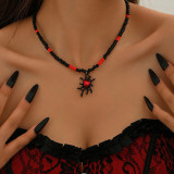 Halloween gothic necklace pumpkin cat spider clavicle necklace