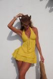 Women Solid Sexy Bikini Swimsuit Set