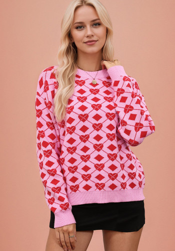 Women Autumn/Winter Heart Valentine's Day Sweater