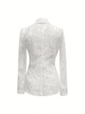 Women Autumn Long-Sleeved Printed Blazer