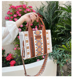 Women Summer Canvas Printed Shoulder Bag Handbag Crossbody Tote Bag