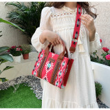 Women Summer Canvas Printed Shoulder Bag Handbag Crossbody Tote Bag