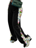 Women Fall/Winter Printed Patchwork Casual Sport Pant