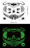 Halloween scary mouth glow-in-the-dark tattoo stickers spider scar waterproof