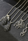 Halloween punk necklace hip-hop skull pendant spider jewelry