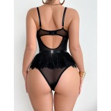 Women Lace One-Piece Suspender Belt Sexy Lingerie