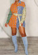 Women Contrast Plaid Shirt and Dress