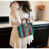 Women Summer Canvas Printed Shoulder Bag Handbag Crossbody Tote Bag
