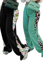 Women Fall/Winter Printed Patchwork Casual Sport Pant Women Fall/Winter Printed Patchwork Casual Sport Pant
