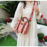 Women Summer Canvas Printed Shoulder Bag Handbag Crossbody Tote Bag