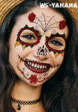Halloween funny tattoo stickers scary mouth scar waterproof tattoo stickers