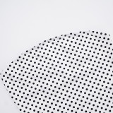 Women's Sexy Color Block Polka Dot Long Sleeve Cape Shorts Vest Three-Piece Set