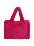 Women's Strap Imitation Fox Fur Large Capacity Tote Bag