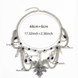 Halloween necklace jewelry dark cross angel metal gothic chain