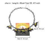 Halloween funny necklace pumpkin ghost pendant clavicle necklace